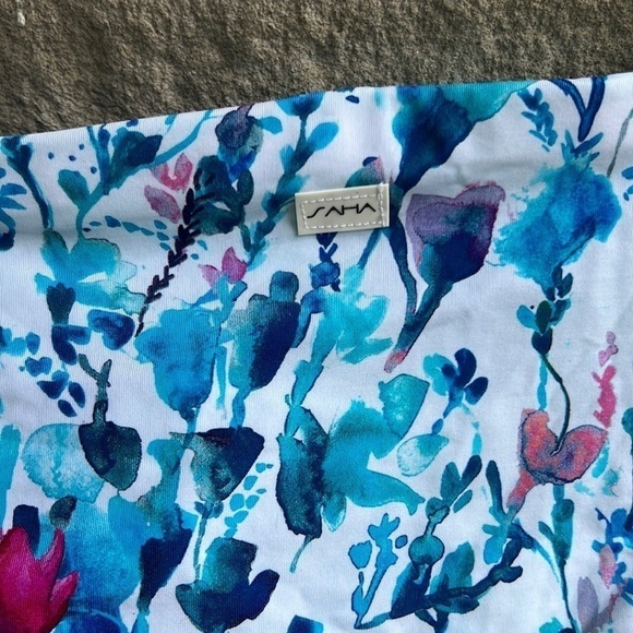SAHA Rio Reversible Floral/Teal Bikini Bottom Size S - Picture 3 of 12